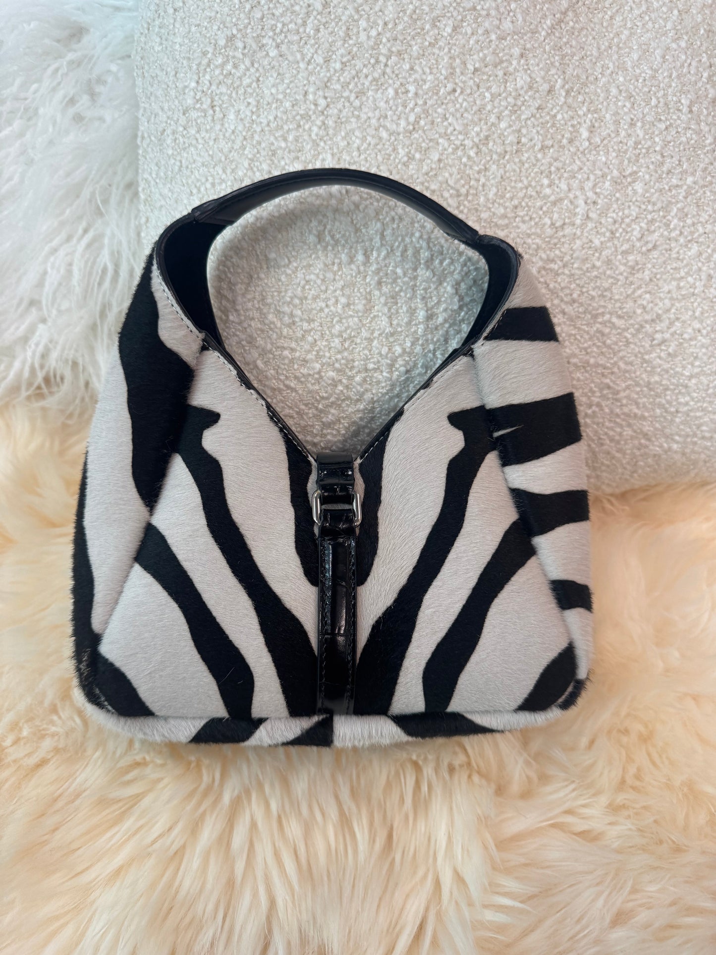 GIVENCHY SPECIAL EDITION ZEBRA PRINT TOP HANDLE BAG