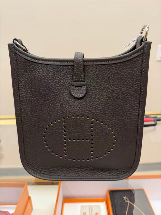 HERMES Mini Evelyne Dark Brown