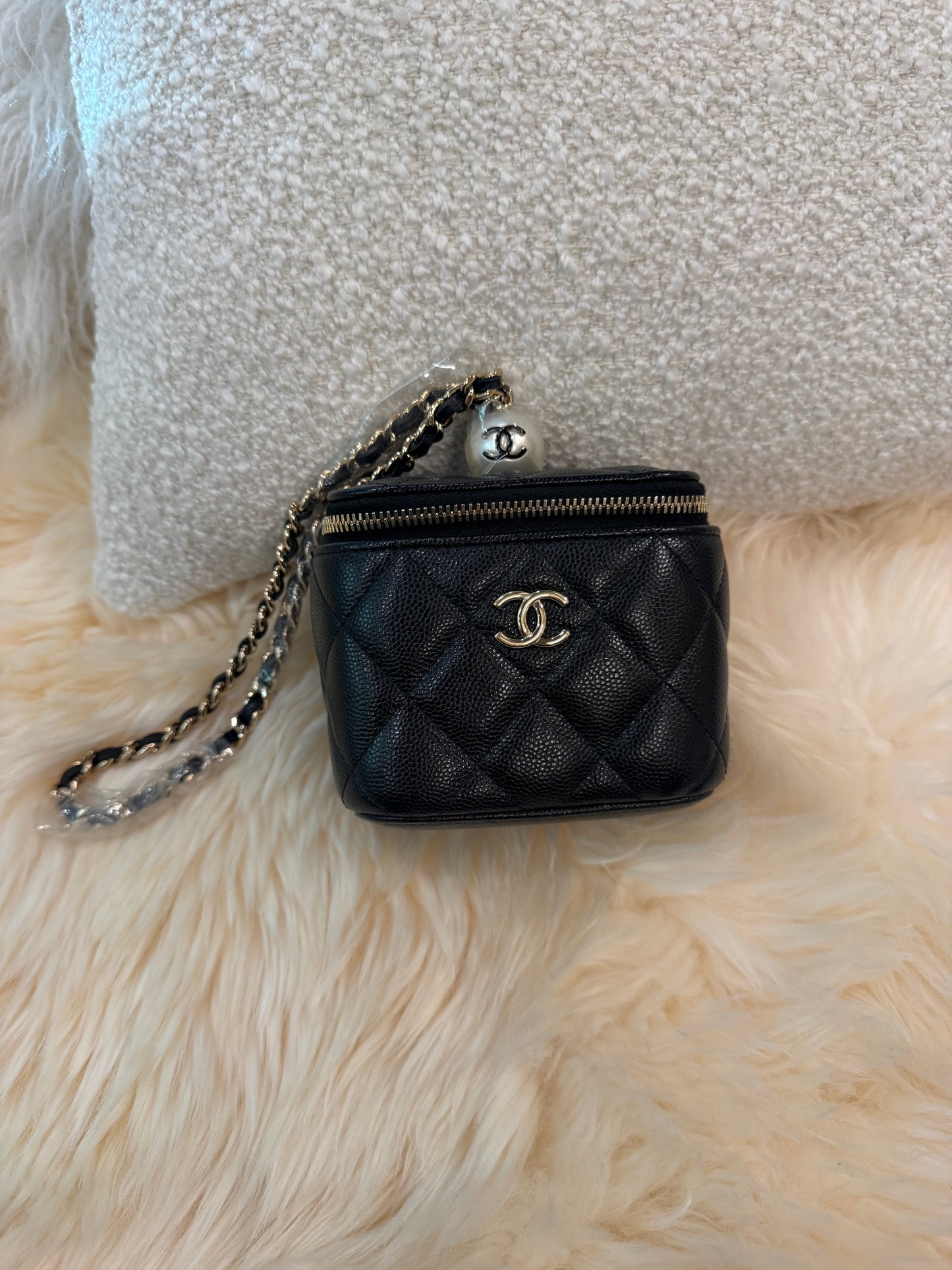 Chanel Black Mini Vanity Top Handle