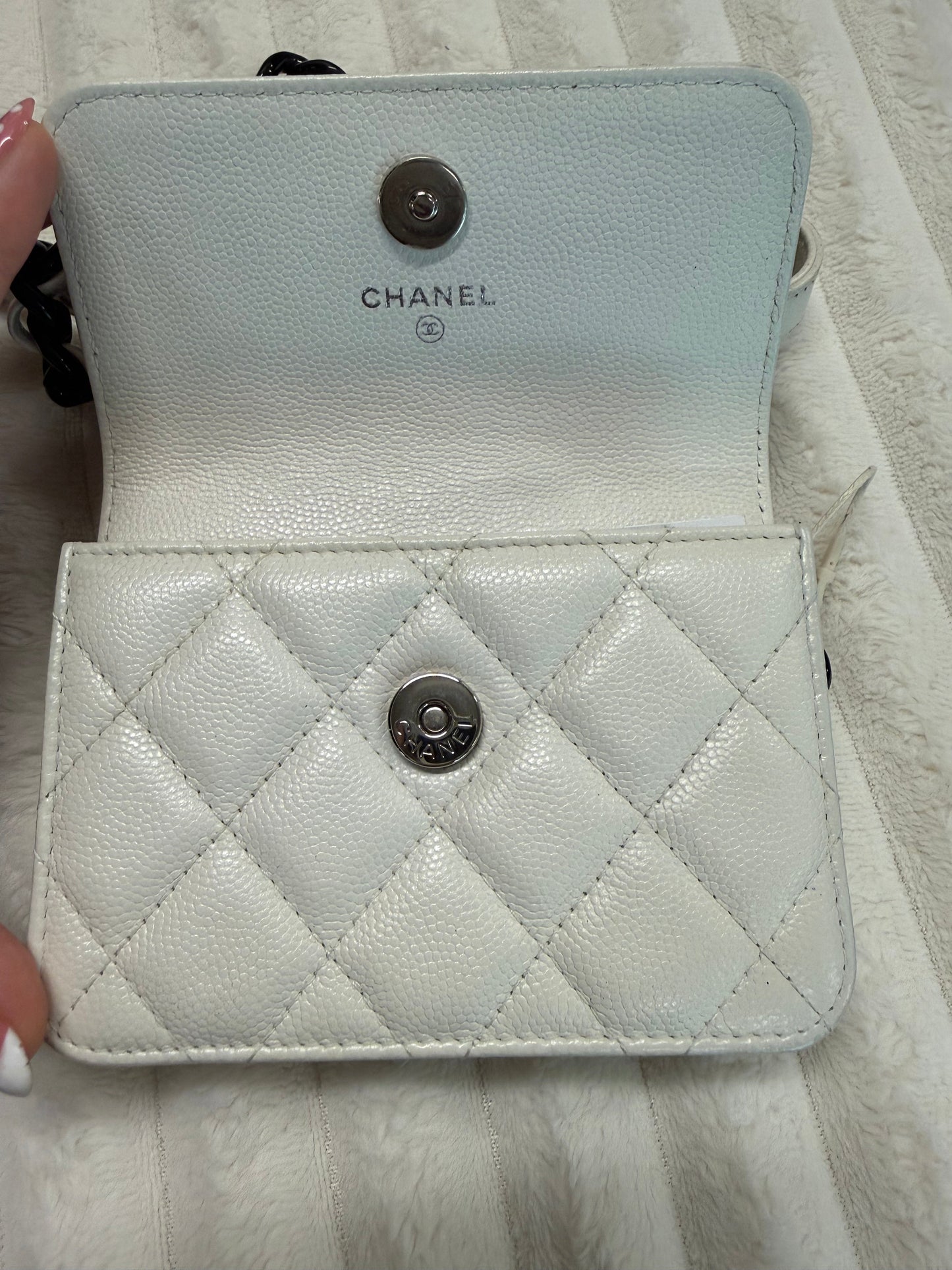 Chanel quilted caviar leather waist bag