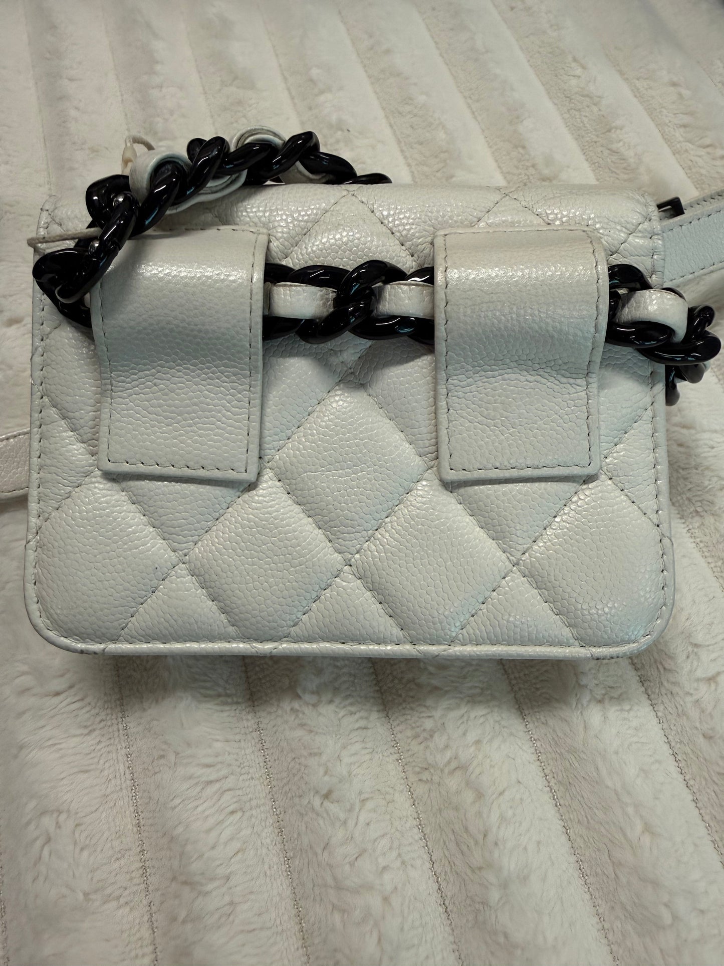 Chanel quilted caviar leather waist bag