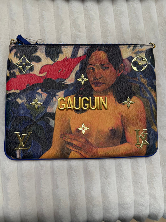 Louis Vuitton Pochette Clutch Limited Edition Jeff Koons Gauguin Print Canvas